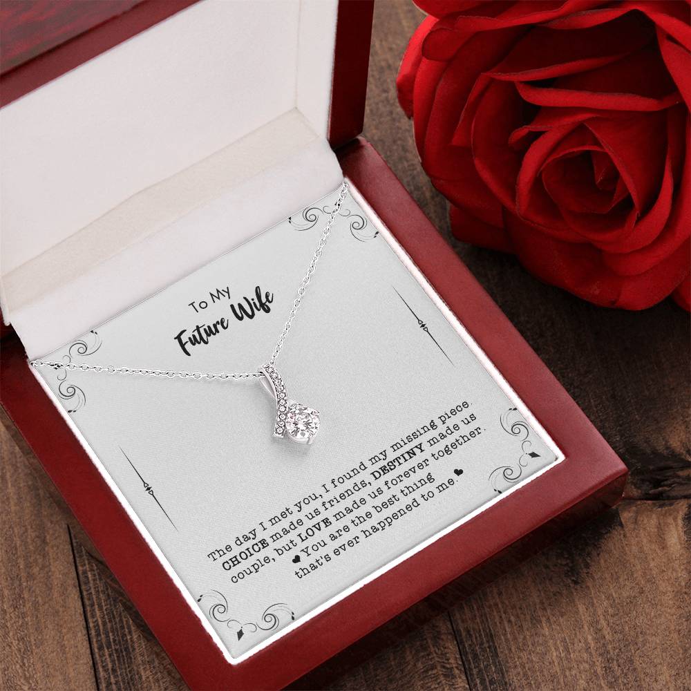 Choice Made Us Friends Destiny Made Us Couple But Love Made Us Forever Together - Ribbon Necklace Alluring Beauty Necklace