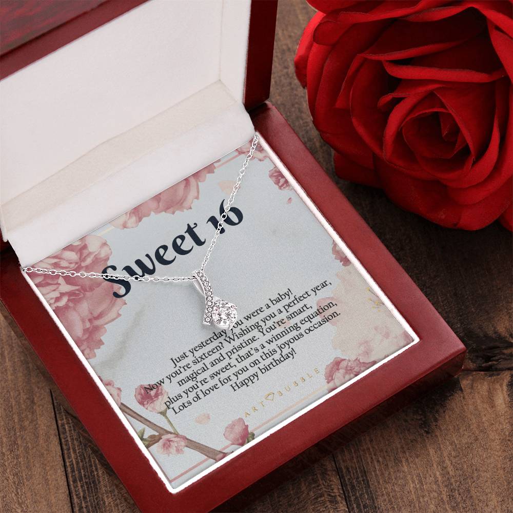 Sweet 16 Gift 16Th Birthday Gift Girl Necklace Sweet 16 Necklace Gift For 16 Year Old Girl 1 Alluring Beauty Necklace