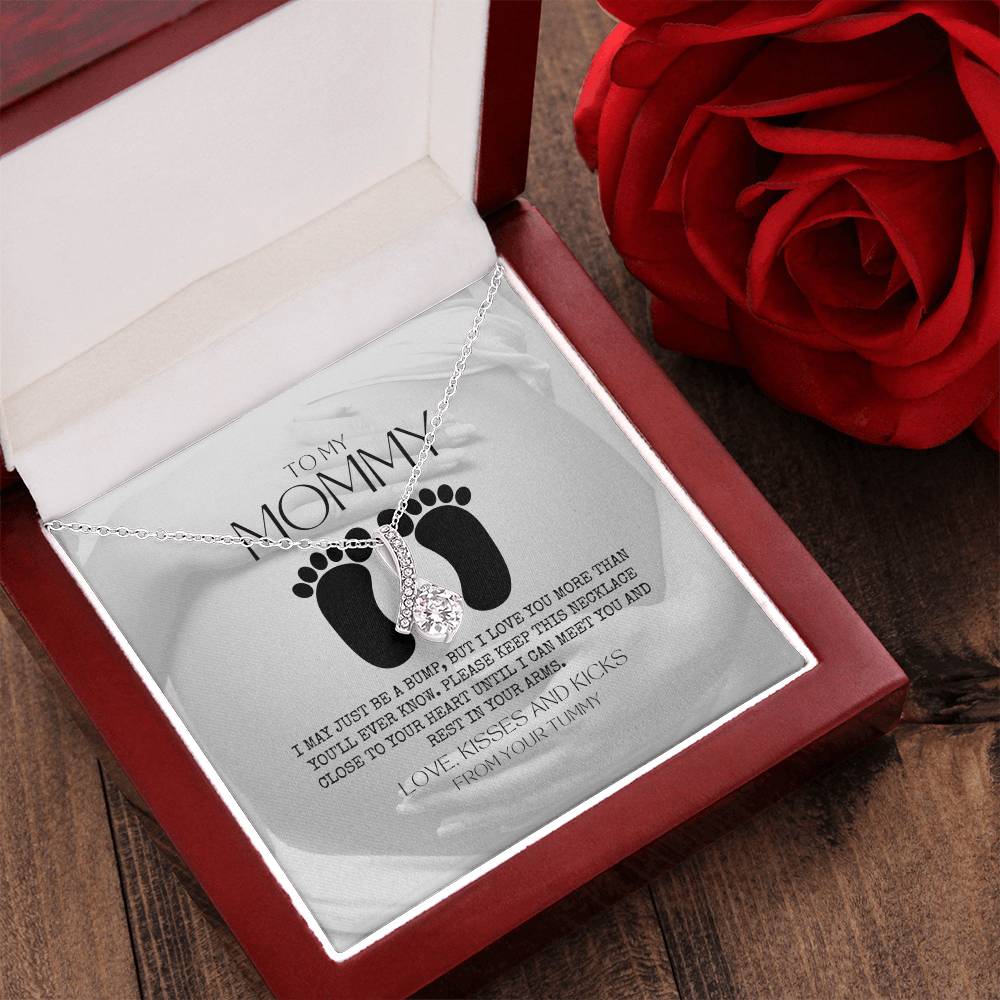 Baby Shower Gift New Mommy Necklace Pregnant Wife Gift To My Mommy I May Just Be A Bump But I Love You More Than You Alluring Beauty Necklace