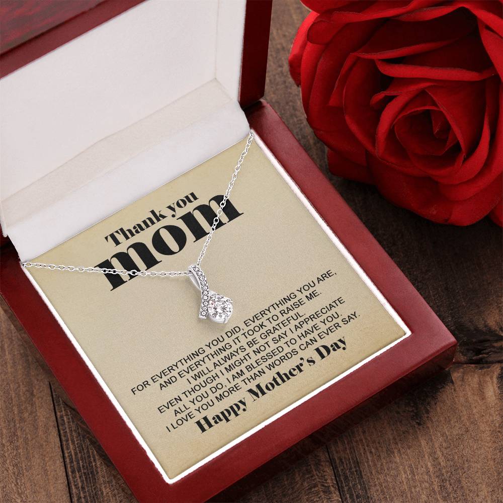Thank You Mom - Happy Mother's Day Necklace 1  Alluring Beauty Necklace