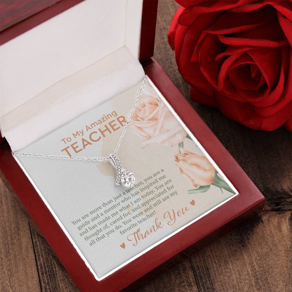Teacher Necklace Gift Thank You Gift For Teacher From Student Mentor Gift Idea Alluring Beauty Necklace