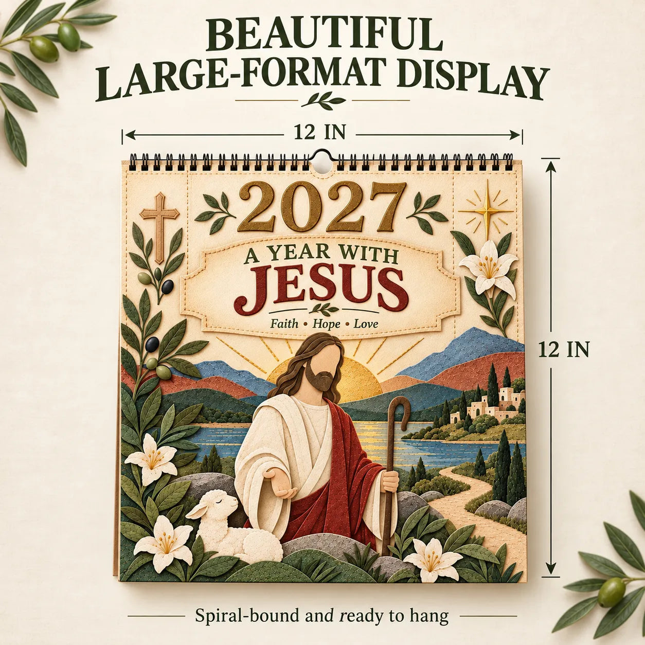 2027 Walking With Jesus Wall Calendar