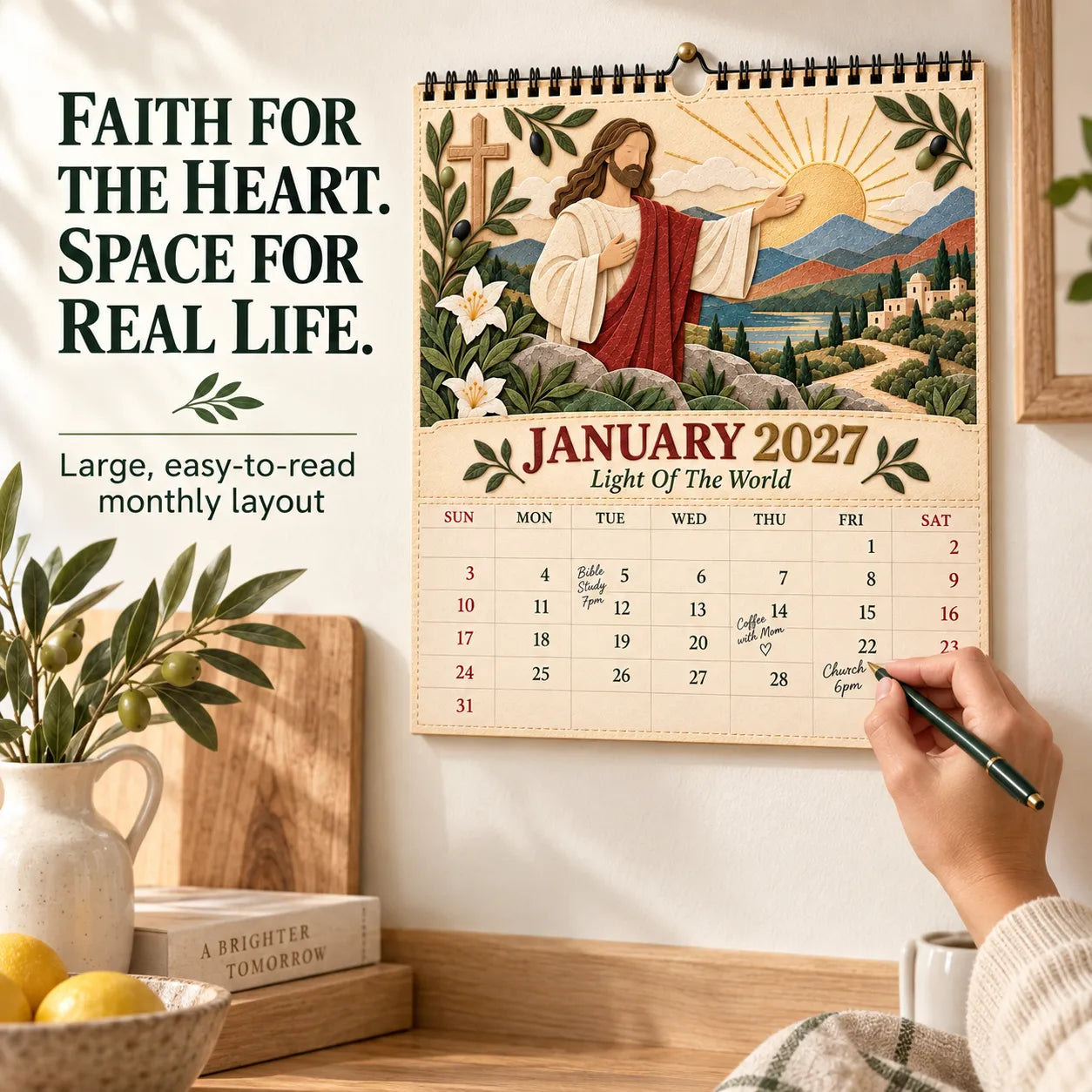 2027 Walking With Jesus Wall Calendar